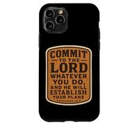 Bible chrétienne : engagez-Vous Envers Le Seigneur Quoi Que Vous fassiez Coque pour iPhone 11 Pro