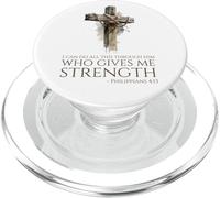 Bible chrétienne - Philippiens 4:13 - Citation de Motivation PopSockets PopGrip pour MagSafe