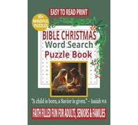BIBLE CHRISTMAS WORD SEARCH PUZZLE BOOK: Word Searches With Easy to Read Print About Scripture Verses, Carol Lyrics & Christmas Blessings and more | ... Festive Gift or Holidays & Vacations.