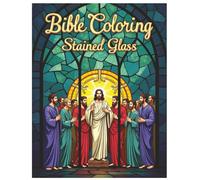 Bible Coloring Stained Glass Disciples, Coloring Book for Adults and Kids, Biblical Coloring Book, Bible story coloring: Bible illustrations, ... school Activity Book, Apostles, Jesus Christ