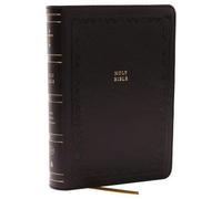 Bible compacte KJV avec 43 000 références croisées, cuir noir, lettres rouges, impression confortable : Sainte Bible, version King James