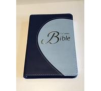 La Sainte Bible: Version Louis Segond, 1910, modèle souple, duotone bleu, ruban marque-page, tranche argentée