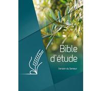 Bible d’étude. Version du Semeur. Couverture Rigide Quadri Verte, Motif Olivier, Tranche Blanche