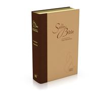 Bible d'étude Segond NEG MacArthur, duo marron et beige: couverture souple, toile, tranche or