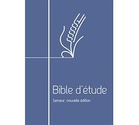 Bible d'étude. Version du Semeur. Couverture Bleue, Tranche Blanche, Avec Fermeture à Glissière