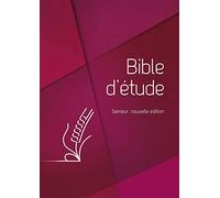 Bible d'étude Semeur, nouvelle édition Couverture rigide rouge, tranche blanche
