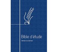 Bible d’étude, version du Semeur, couverture souple bleue, tranche blanche