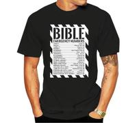 Bible Emergency Number 2021 Men's Shirt Christians Devotion Worship Jesus Christ Cotton Tee Shirt Fashion Style