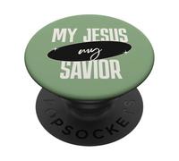 Bible inspirée des vêtements de Foi chrétienne Mon Jésus Mon Sauveur PopSockets PopGrip Adhésif