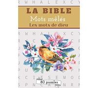 Bible mots mêlés: Jeu de livre de 80 puzzles | Trouvez plus de 1 000 mots de Dieu qui ont une signification pour vous | Gros caractères et gros caractères | Cadeau pour les amis et la famille.