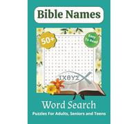 Bible Names Word Search Puzzle Book: Word Searches with Easy-to-Read Print about Biblical Words, Biblical Names and Biblical Places | 6x9 inches, 110 ... … Gift for Vacations, Holidays, and Free Time