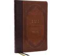 Bible Sainte KJV : Bible en ligne mince à impression géante, cuir souple brun, lettres rouges, impression confortable : Version du roi Jacques (Vintage Series)