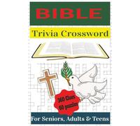 Bible Trivia Challenge: 60 Faith-Based Crosswords for All Ages. From Genesis to Revelation. test Bible knowledge. Perfect for Bible Study: Christian ... Suitable for Seniors, Adults and Teens