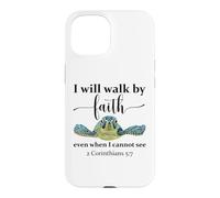 Bible Verse 2 Corinthians 5:7 Walk by Faith God Sea Turtle Coque pour iPhone 15