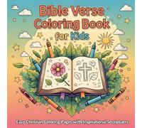 Bible Verse Coloring Book for Kids: Easy Christian Coloring Pages with Inspirational Scriptures