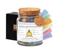 Bible Verse Jar - Gift Christian Notes | Rappel Des Émotions Faites À La Main | Bocage En Verre Avec Des Messages Inspirants Et De Dévotion Colorés | Jar Spiritual Fidèle Réflexion Pour Le Cœur