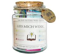 Bible Verse Jar Lot de 90 cartes de verset de la Bible Read Me When Verse dans un verre avec versets bibliques colorés, avec versets bibliques colorés, cadeau
