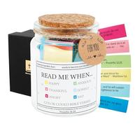 Bible Verse Jar Read Me When Mini versets de la Bible - Cadeaux chrétiens colorés dans un verre pour émotions et sentiments pour les hommes - Verre d'espoir - Cadeau chrétien - (humeur)