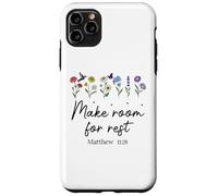 Bible Verse Matthew 11 28 Make Room for Rest Trust God Jesus Coque pour iPhone 11 Pro Max