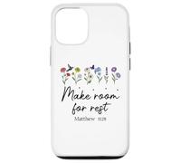 Bible Verse Matthew 11 28 Make Room for Rest Trust God Jesus Coque pour iPhone 12/12 Pro
