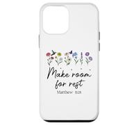 Bible Verse Matthew 11 28 Make Room for Rest Trust God Jesus Coque pour iPhone 12 Mini