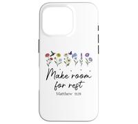Bible Verse Matthew 11 28 Make Room for Rest Trust God Jesus Coque pour iPhone 16 Pro