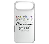 Bible Verse Matthew 11 28 Make Room for Rest Trust God Jesus Coque pour iPhone Air