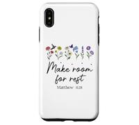 Bible Verse Matthew 11 28 Make Room for Rest Trust God Jesus Coque pour iPhone XS Max