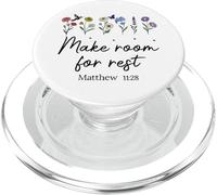 Bible Verse Matthew 11 28 Make Room for Rest Trust God Jesus PopSockets PopGrip pour MagSafe