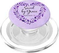 Bible Verse Saved by Grace Through Faith Scripture God Quote PopSockets PopGrip pour MagSafe