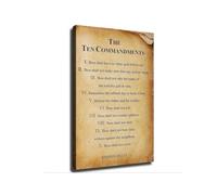Bible Verses 10 Commandments Christian Poster