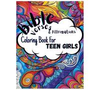 Bible Verses & Affirmations Coloring Book for Teen Girls