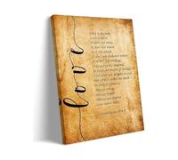 Bible Verses Wall Art Love Is Patient - 1 Corinthians 13 4-8 Scripture Poster Christian Home Decor(Unframed,08x12inch(20x30cm))