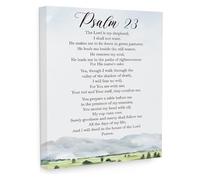 Bible Verses Wall Art Psalm 23 The Lord Is My Shepherd Watercolor Prayer Wall Decor Inspirational Canvas Art for Home Christian Gifts(Unframed,16x24inch(40x60cm))
