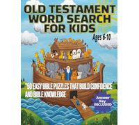 Bible Word Search for Kids: 50 EASY Puzzles About Bible Stories, Characters, and Places for Ages 6-10: Word Search Book with Old Testament Themes, Perfect for Homeschool, Brain Breaks, and Family Time