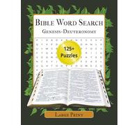 Bible Word Search Genesis-Deuteronomy: 125+ Large Print Puzzles From the First Five Books of the Old Testament | Gift For All Ages to Study the Bible