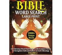Bible Word Search Large Print: 115 Inspiring Christian Devotional Word Find Puzzles with 2000+ Unique Words