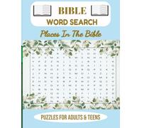 Bible Word Search: Places In The Bible: Easy to read large print puzzles for adults & teens |Cities, Rivers, Vallies in the bible | 8.5 * 11inches,120 ... | perfect for relaxation, boosting memory|