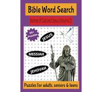 Bible Word Search Puzzle Book: Names of God and Jesus (Volume 2): Easy to Read Print | 6x9 inches, 110 pages | 50+ Puzzles