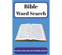 Bible Word Search: Puzzles with Easy to Read Print about Religious Stories, Religion, Bible Characters and More | 6x9 inches, 110 pages | 50+ puzzles ... Gift for Vacations, Holidays and Pastimes
