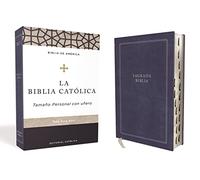 Biblia Católica, Tamaño personal,Tapa dura, Azul, con Índice, Comfort Print