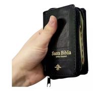 Biblia con Bolsillo RVR.16cPJRZTI Biblia bolsillo negra, canto dorado, cierre