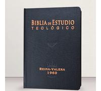 Biblia de Estudio Teologico RVR1960 - Tapa dura negra, canto bronce, índice (édition espagnole)