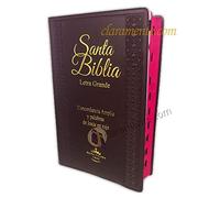 Biblia Letra Grande Concordancia Amplia RVR1960, manuel tapa vinilo, vino con índice, canto rojo (édition espagnole)