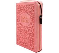 Biblia para Mujeres Reina Valera 1960 Letra Grande de 12 Puntos Tamano Manual con Cierre y Indice Semil Piel Rosada Edicion Limitada Mas la Palabra del Dios permanece