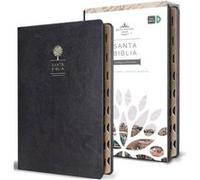Biblia Reina Valera 1960 letra grande. Símil piel negra con índice, tamaño manual