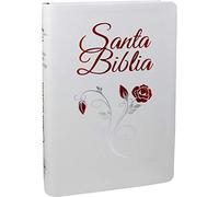 Biblia RVR60 tapa blanca con sobrecubierta, canto floreado, Concordancia, Palabras de Jesus en rojo y indice (Spanish Edition)