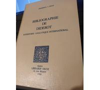 Bibliographie De Diderot : Répertoire Analytique International (Histoire Des Idées Et Critique Littéraire)