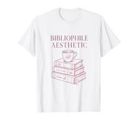 Bibliophile Amateur de Livres Esthétique Lecture Confortable Art littéraire T-Shirt