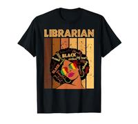 Bibliothécaire Afro Afro-Américaines Mois de l'histoire des Noirs T-Shirt Graphique avec Valeur